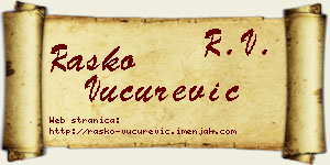 Raško Vučurević vizit kartica